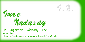 imre nadasdy business card